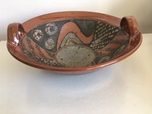Joop Crompvoets - gedecoreerde schaal met 2 oortjes - keramiek kopen? Bied vanaf 69!