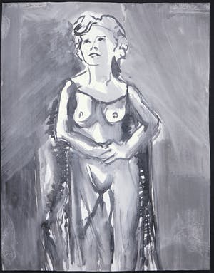 Joe Wols - Aquarel op papier, Naakte vrouw kopen? Bied vanaf 1!