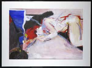 Franscz Witte - Acryl en collage op papier, Tegenstelling - Ingelijst (Groot) verkocht voor € 80!