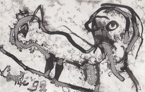 Lotti van der Gaag - gemengde techniek op papier | 'En montant la montagne' | 1997 kopen? Bied vanaf 300!