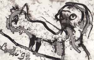 Lotti van der Gaag - gemengde techniek op papier | 'En montant la montagne' | 1997 verkocht voor € 300!