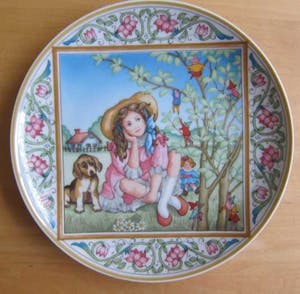 Villeroy & Boch - wandbordjes 4x Kinderträume Kinderkankerfonds kopen? Bied vanaf 16!