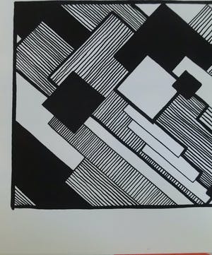 Thilo Maatsch - Houtsnede ABSTRACTE COMPOSITIE Handgesigneerd. kopen? Bied vanaf 70!