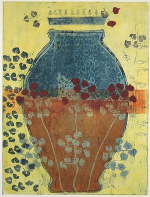 Lukie de Bree - Kleurenets, Zonder titel IV - Ingelijst (Groot) kopen? Bied vanaf 35!