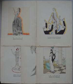 Niet of onleesbaar gesigneerd - 5 pochoirs uit 'STYL' 1922/1923 kopen? Bied vanaf 1!