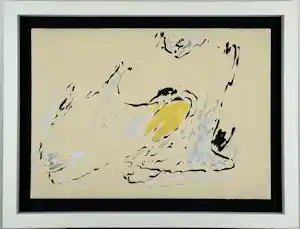 Asger Jorn - Prachtige Gouache, ingelijst, opgenomen in archief Museum Jorn Denemarken vendu pour 3750€ !