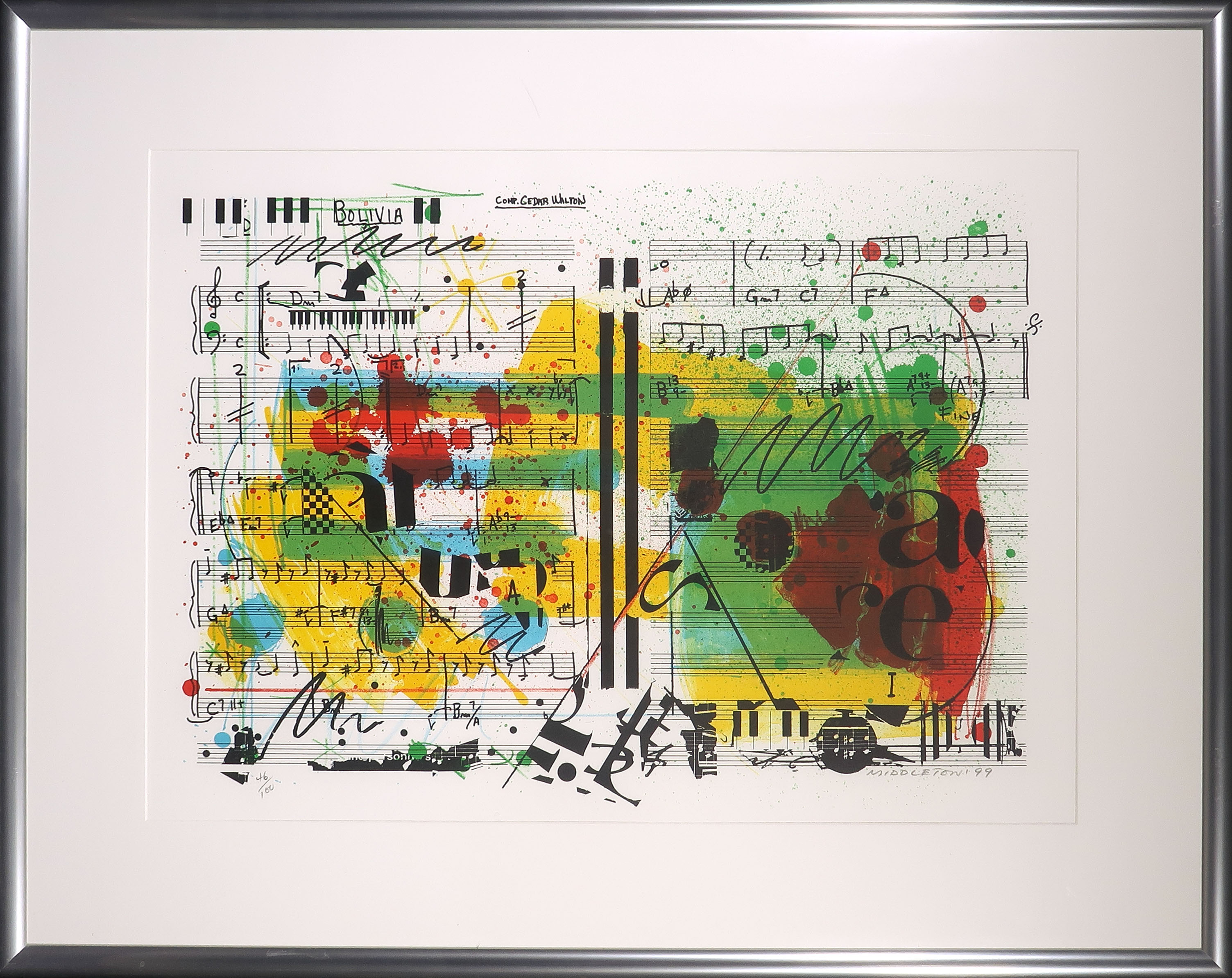 Sam Middleton - Litho, Bolivia - Ingelijst verkocht voor € 50!