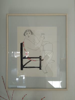 Niet of onleesbaar gesigneerd - Vrouw in stoel kopen? Bied vanaf 10!