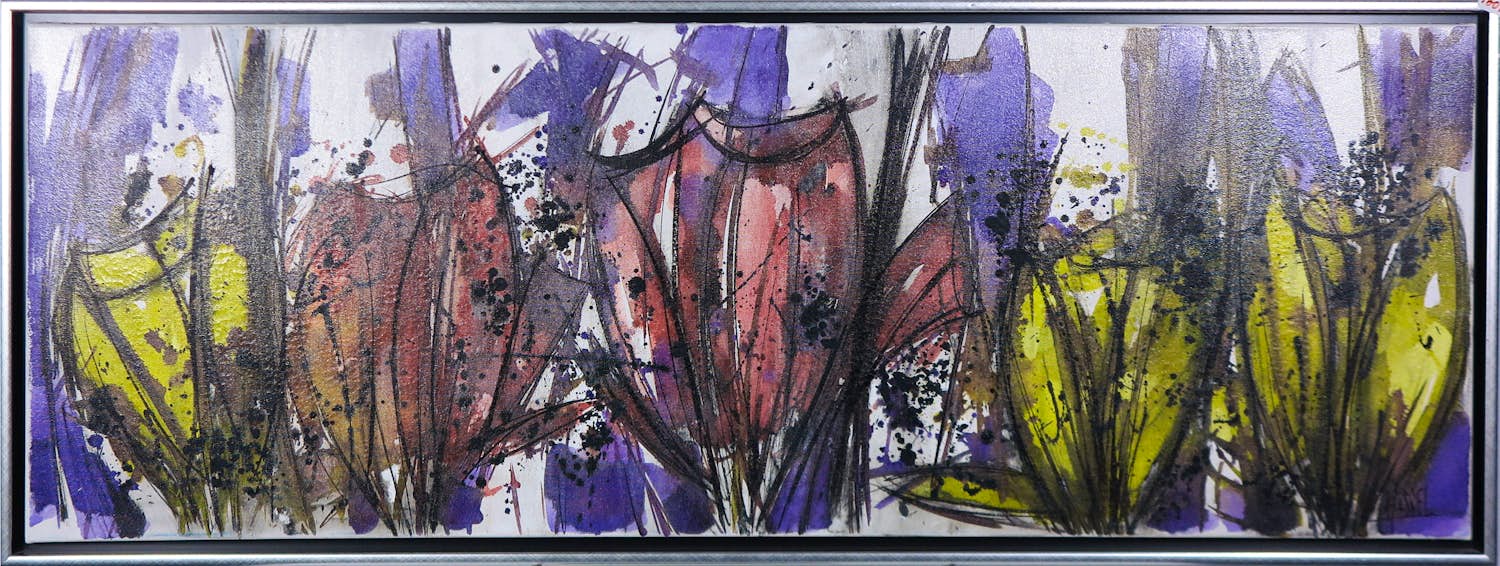 Ad van Hassel - Acryl op doek, Bloemen - Ingelijst (Groot) kopen? Bied vanaf 100!