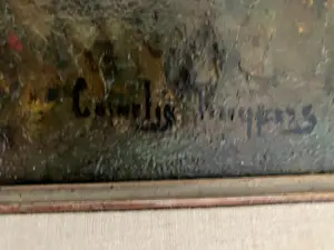 Cornelis Kuypers - Boerenfamilie op het land bij zonsondergang kopen? Bied vanaf 500!