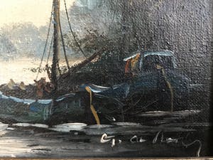 Niet of onleesbaar gesigneerd - Boten bij schemering kopen? Bied vanaf 10!