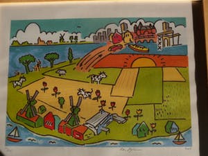 Peter Hofland - Litho, Titel "Anna Paulowna". kopen? Bied vanaf 20!