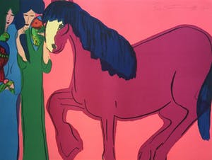 Walasse Ting - litho ‘Red Horse’ - 1981 kopen? Bied vanaf 395!