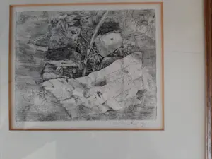 Wout van Vliet - stilleven met tekening kopen? Bied vanaf 20!