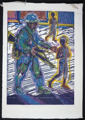 Luuk Scholten - Houtsnede, Krantenfoto kopen? Bied vanaf 1!