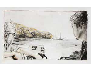 Nanda Runge - tekening - 'Van Boord' verkocht voor € 75!