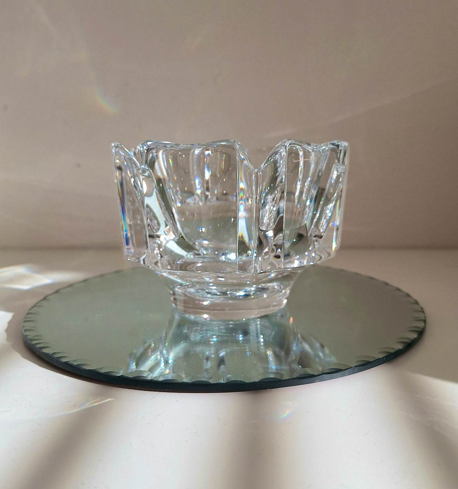 Orrefors - zware kristallen schaal 'Corona', Lars Hellsten kopen? Bied vanaf 45!