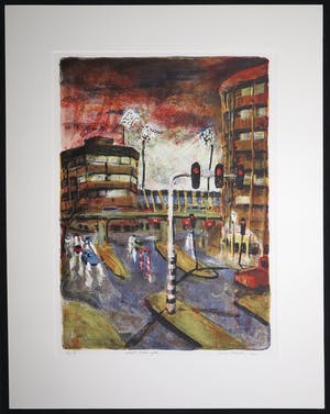 Jeroen Hermkens - Litho op papier, Utrecht Stadionsplein kopen? Bied vanaf 80!