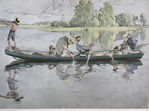 Carl Larsson - Bijzondere verzamelmap met 11 drukken van aquarellen kopen? Bied vanaf 25!