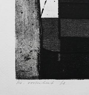 Ko Oosterkerk - Geometrisch abstract, ets kopen? Bied vanaf 50!