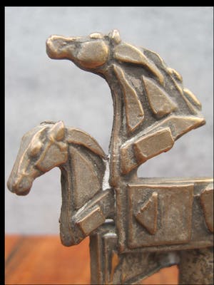 Brons (Onbekend) - Horses in the sky. kopen? Bied vanaf 50!