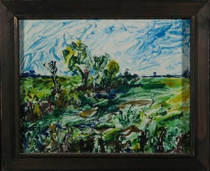 Solm Hofman - Emaille, Landschap in Drenthe - Ingelijst kopen? Bied vanaf 1!