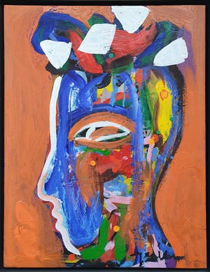 Buy Guillaume Lo-A-Njoe - Olieverf op doek 'Head' - Ingelijst? Bid from 375!