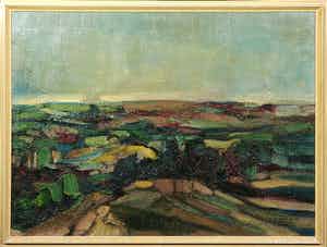 Paul Maas - Olieverf op doek, Zonder titel - Ingelijst verkocht voor € 200!