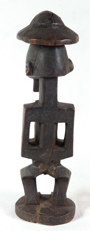 Teke - Voorouderbeeld met tropenhelm en vierkante baard kopen? Bied vanaf 1!