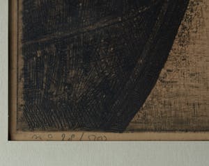 Ton Meyer - Ets, Havengezicht – Enkhuizen? - gesigneerd & ingelijst - 1923 kopen? Bied vanaf 10!