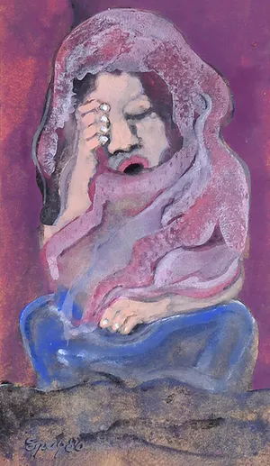 Henk Sparreboom - Gouache, Gapende vrouw kopen? Bied vanaf 1!