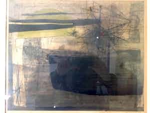 Renee Lubarow - Quanta - ets/aquatint, Ingelijst verkocht voor € 55!