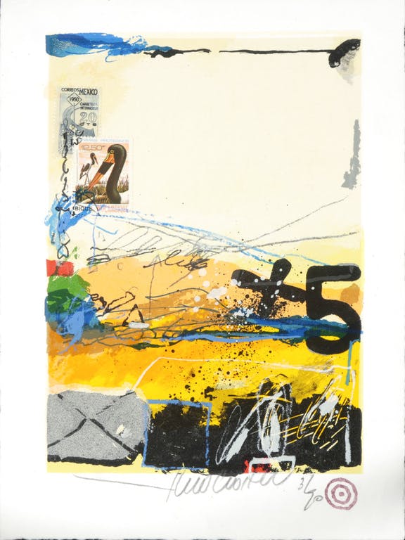 Theo Koster - Theo Koster: Collage en zeefdruk, Zonder titel  kopen? Bied vanaf 20!