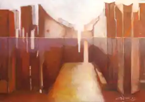 Carolien Wissing - Acryl op doek, Zonder titel (Groot) verkocht voor € 300!