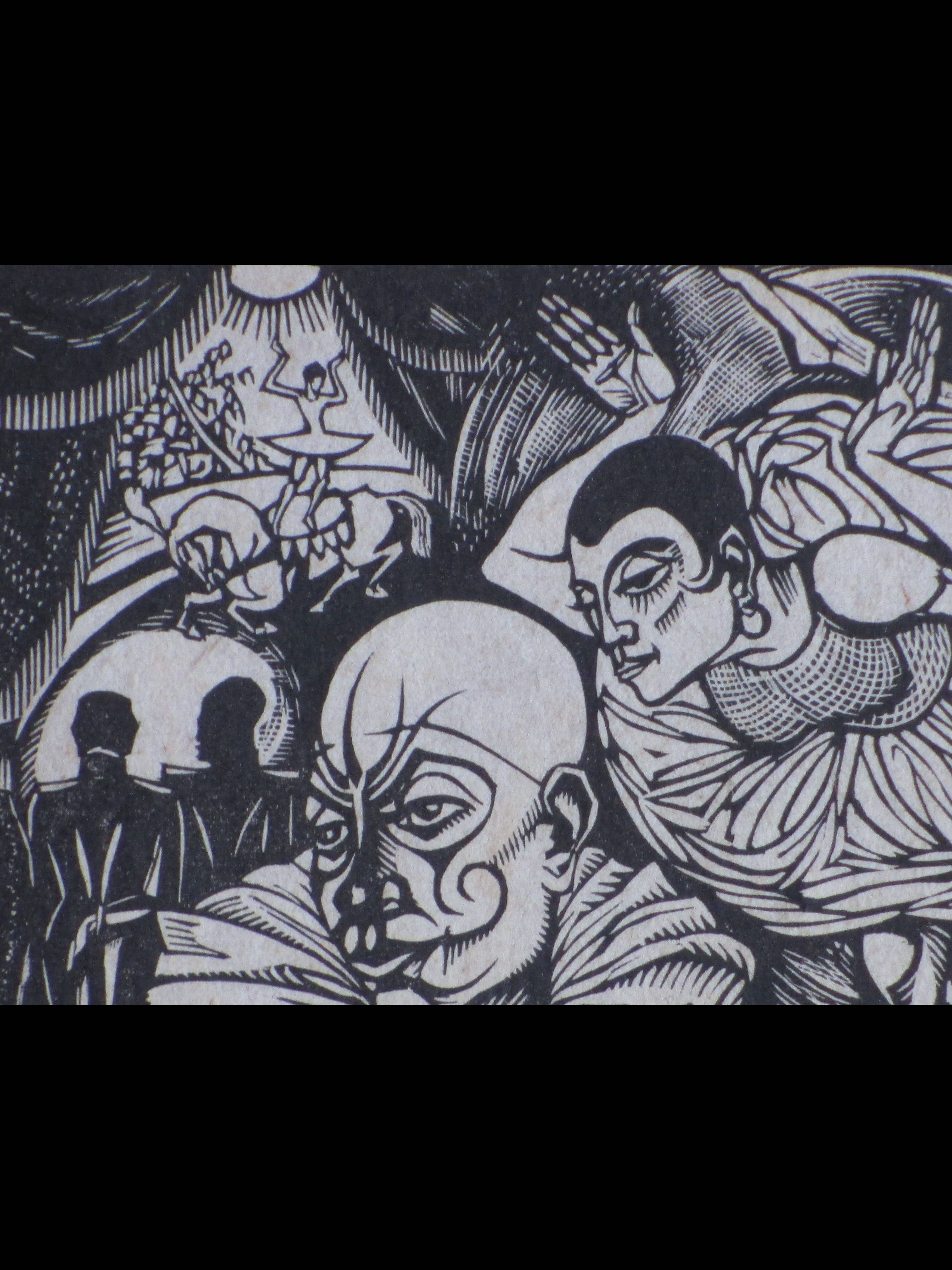 Fokko Mees - De verliefde Clown - Houtsnede kopen? Bied vanaf 50!