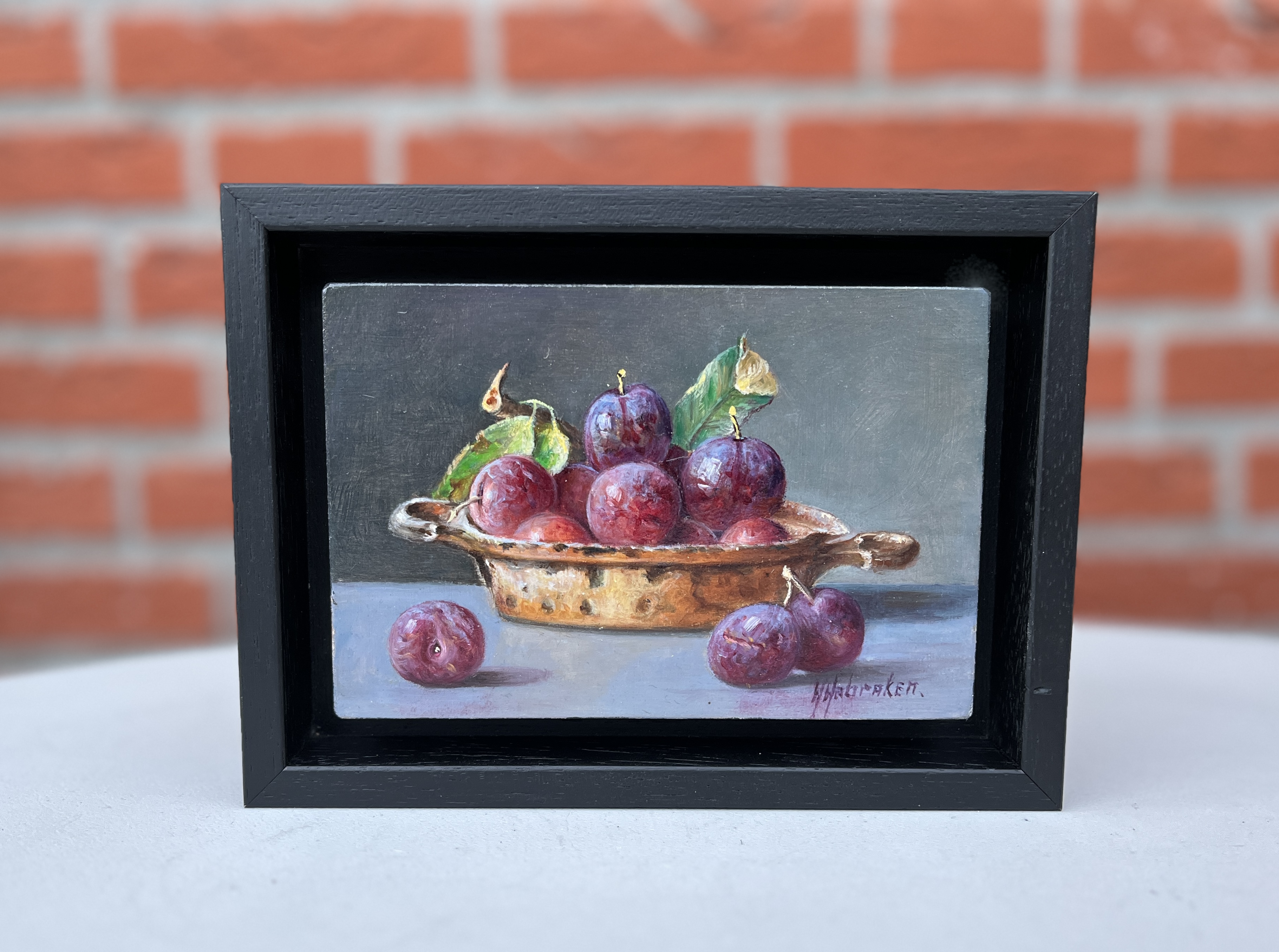 Buy Hans Habraken - Pruimen in een oude pan en op tafel.? Bid from 195!