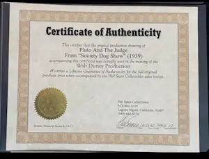 Walt Disney - Original Pluto & The Judge Production Drawing – Society Dog Show \(1939\) kaufen? Bieten Sie von 350!