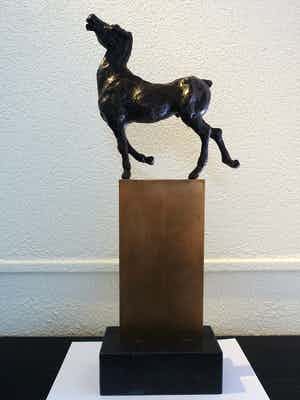 Brons (Onbekend) - zeer fraai bronzen paard verkocht voor € 525!