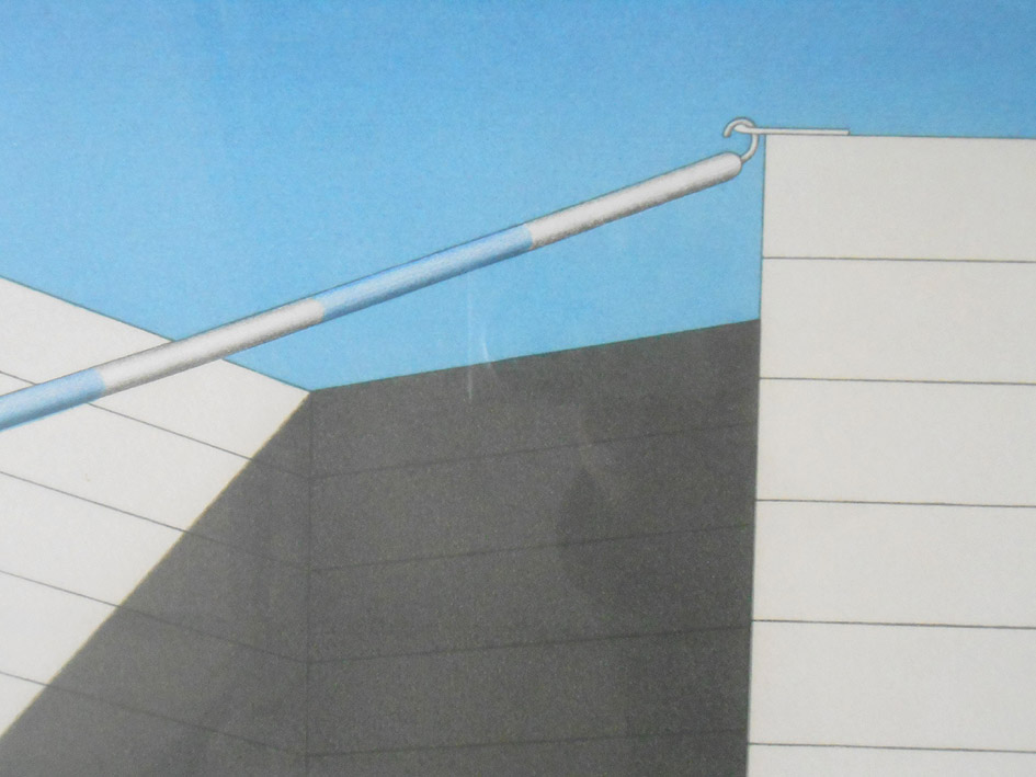 Marinus Fuit - Hangende lat vanaf schutting, litho 1981. kopen? Bied vanaf 60!