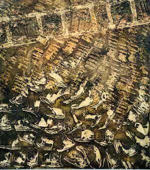 Walther Smeitink-Muhlbacher - zonder titel maar op doek! verkocht voor € 245!