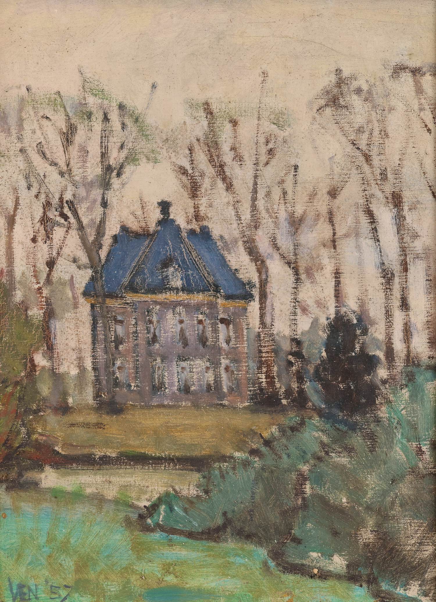 Jan van de Ven - Landschap met huis kopen? Bied vanaf 100!