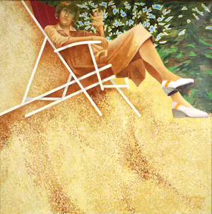 Aat Verhoog - PM – "Contre-jour" Tegenlicht, Olie op doek, Gesigneerd, 100x100 cm, 1978 kopen? Bied vanaf 490!