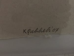 Klaas Gubbels - Hartenkan - gesigneerde houtdruk met lijst! - 2007 kopen? Bied vanaf 795!