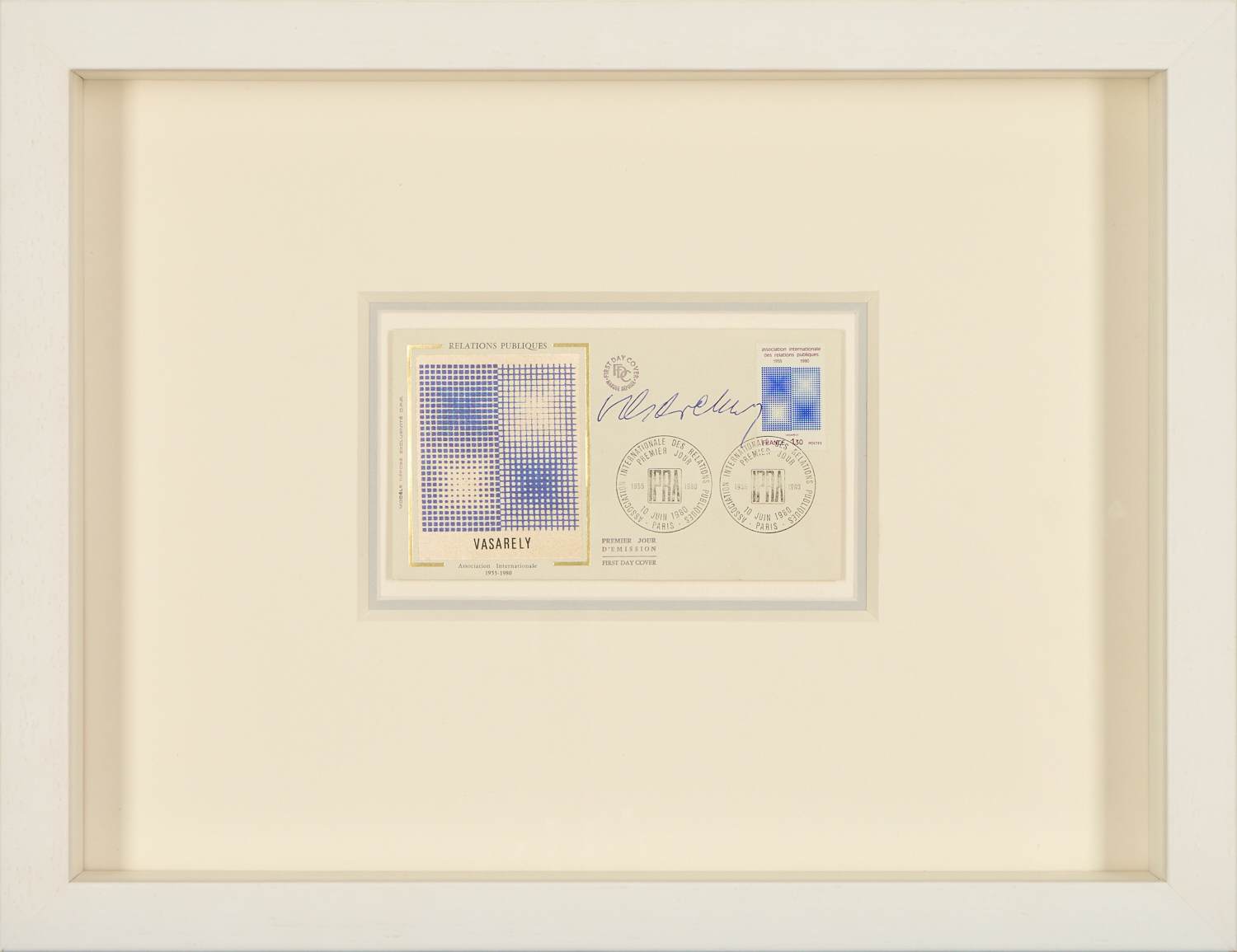 Buy Victor Vasarely - Signiert - First Day Cover " Association Internationale 1955 - 1980 " - gerahmt? Bid from 290!