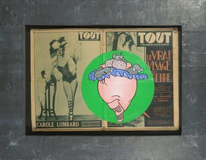 Jan Bollaert - Acryl op papier, Hippo - Ingelijst kopen? Bied vanaf 80!