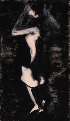 Pieter Haan - Acryl op karton, Lot van vier figuren en dier kopen? Bied vanaf 1!