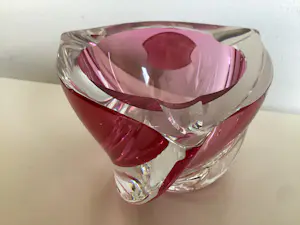 Val-Saint-Lambert - Kristal object roze glas kopen? Bied vanaf 85!