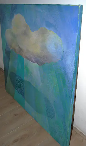 Fred Hemmes - Wolk - groot acrylschilderij - 2010 kopen? Bied vanaf 250!