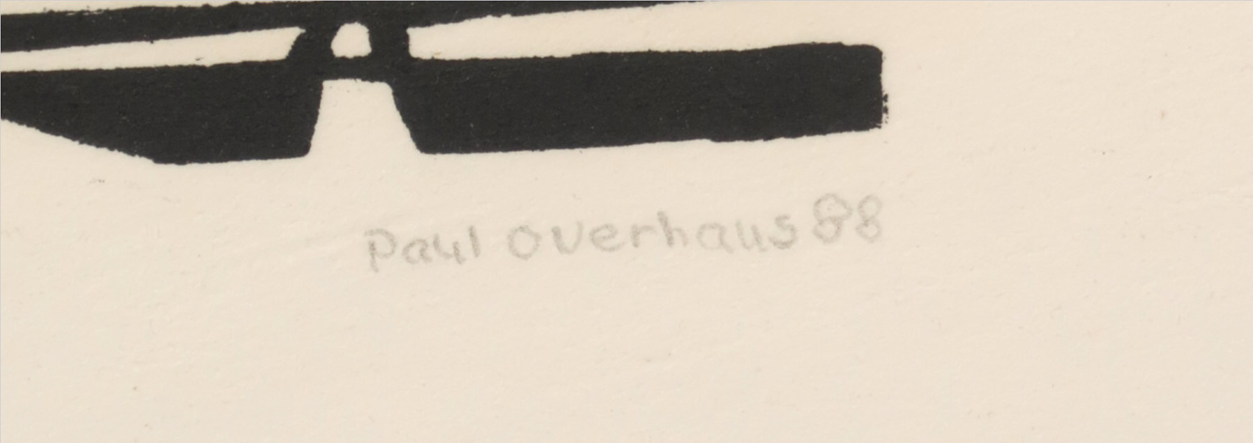 Paul Overhaus - Houtsnede, Zonder titel - Ingelijst kopen? Bied vanaf 1!