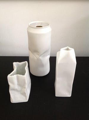 Rosenthal - Rosenthal Do not Litter Collection 3 Vazen wit biscuit (mat) porselein kopen? Bied vanaf 69!